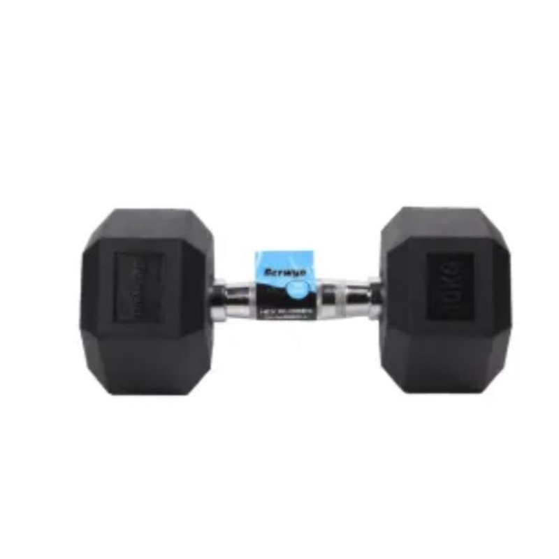 Berwyn Dumbbell Karet Hexagonal 10 Kg