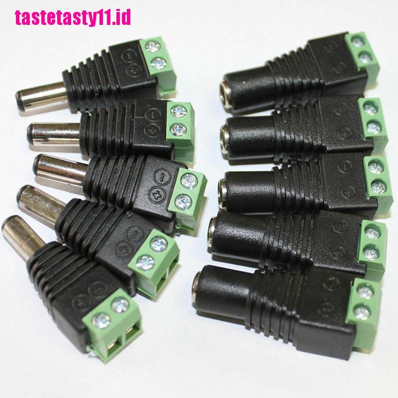 Adapter Konektor Power Supply DC 12V 10X Untuk LED Strip 5050 3528