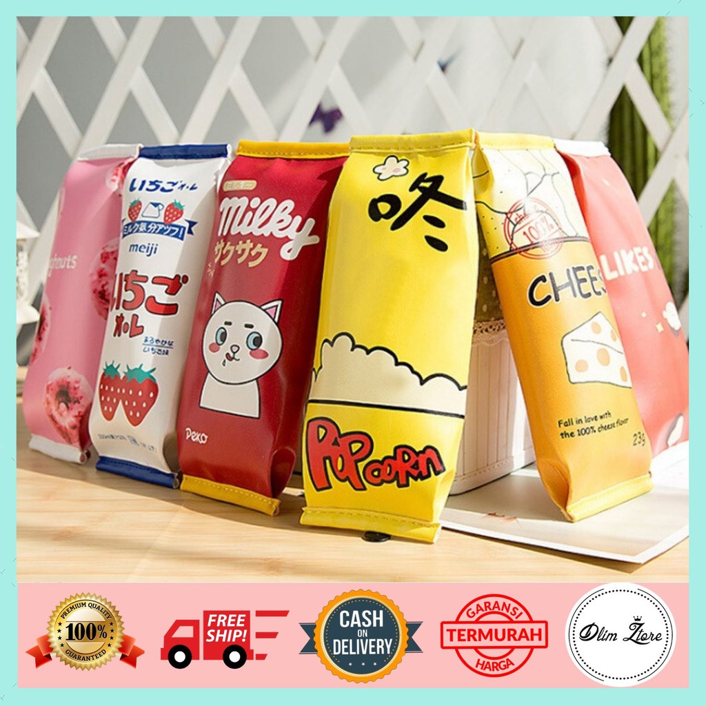 

[DZ] ST004 - KOTAK PENSIL LUCU BUNGKUSAN SNACK MAKANAN RINGAN PENCIL CASE TEMPAT PENSIL