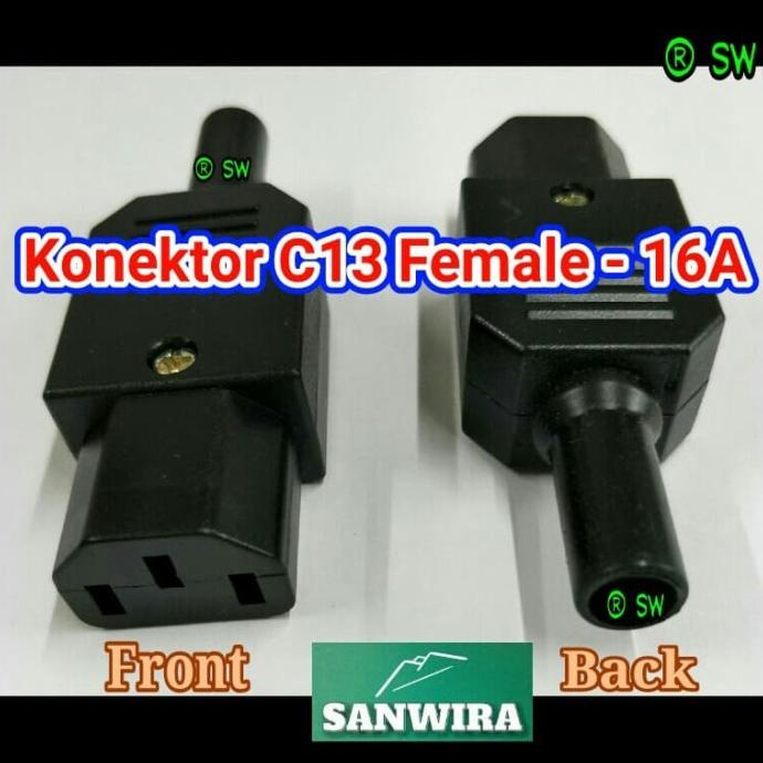 Konektor C13 Female - 16 Ampere (Socket C13 F)