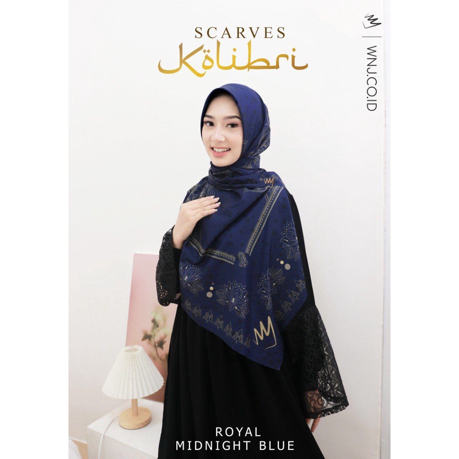 Jilbab Segi Empat Voal Scarves Scarft Premium KOLIBRI Ultrshine Silk Printing Box Hampers WNJ Wanoja