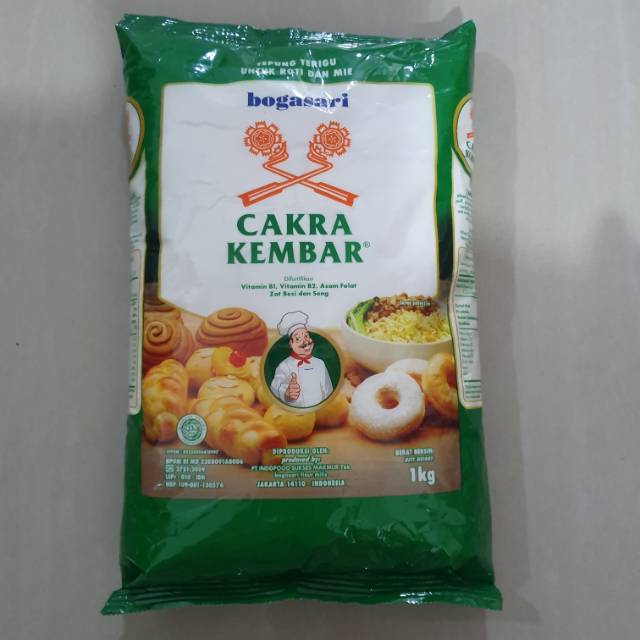 

Tepung Terigu Cakra Kembar 1Kg / Tepung Cakra Kembar 1Kg