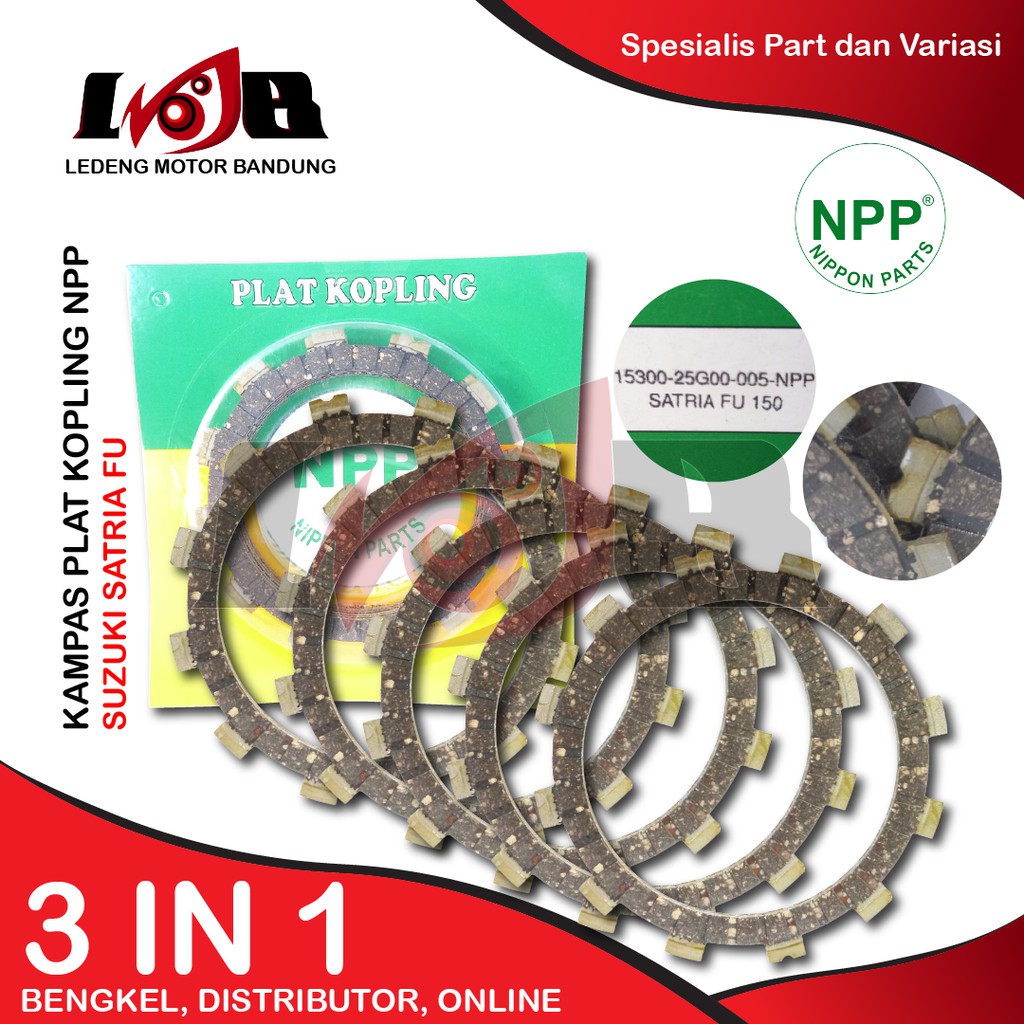 NPP Kampas Plat Kopling Satria FU Lama Part Motor Suzuki F150 Clutch SET
