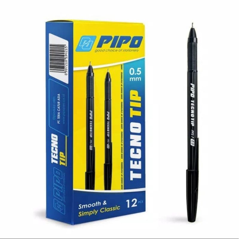 

Pipo Ballpoint Pulpen Tinta Hitam Tecno TIP PPS7 Semi Gel