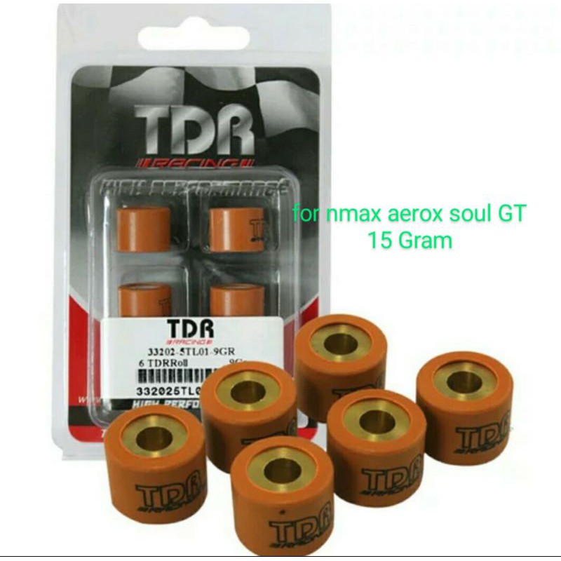 roller 15 gram original TDR for nmax aerox soul GT125 - roller cvt 15 Gram TDR