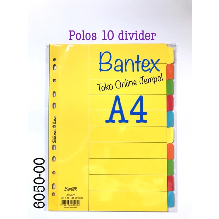 

Limited A4 Polos 10 Tab File Divider 6050-00 Bantex Karton Pembatas Atk1189Bx Promo