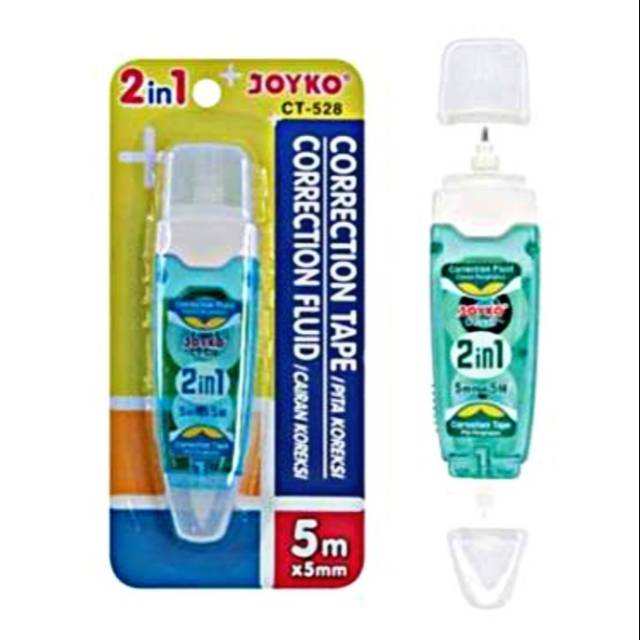 

Correction Tape Joyko CT-528 2in1 5mx5mm tip ex kertas dan tip ex cair