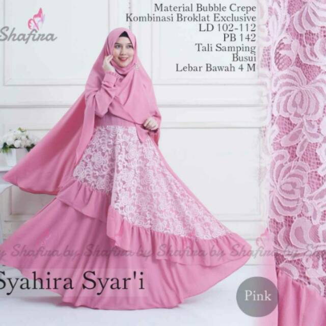 Gamis Syahira Syar'i || gamis baju muslim syar'i