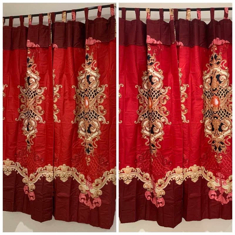 [ PINTU DAN JENDELA ] GORDEN TALI + PONI MOTIF SULTAN ALLEGRA MERAH