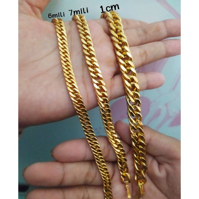 GELANG TITANIUM ASLI, TDK HITAM, ANTI KARAT SELAMANYA-6mili