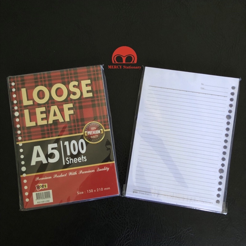 

Loose Leaf GARIS Putih A5 isi 100 Lembar Kertas File A5