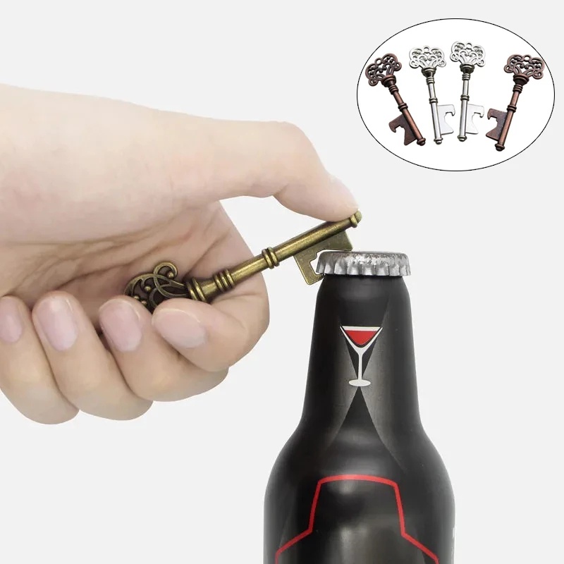 [1Pc Creative Portable Vintage Key Shaped Bottle Opener ][ Metal Keychain Beer Bottle Opener]