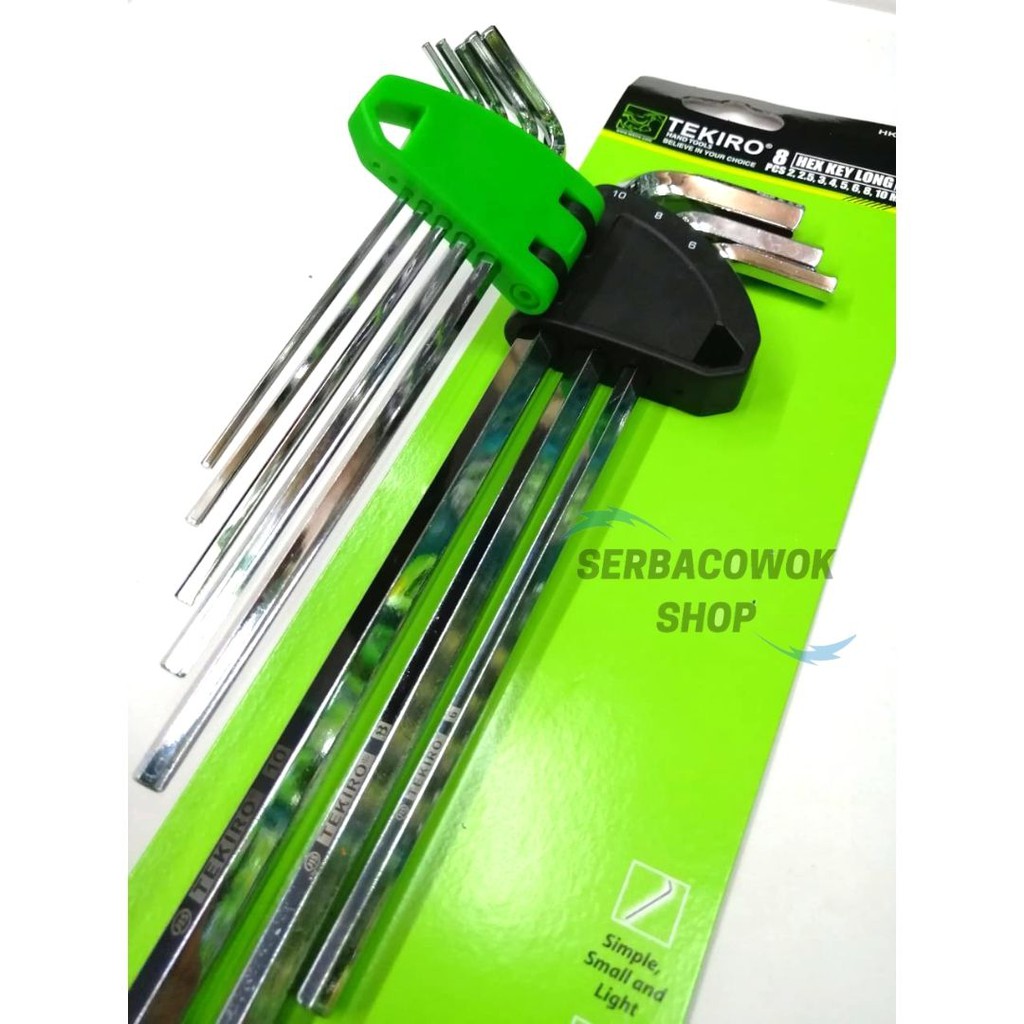 Tekiro Kunci L Set Panjang Hex Key 8 Pcs 2 - 10 mm Termurah Berkualitas