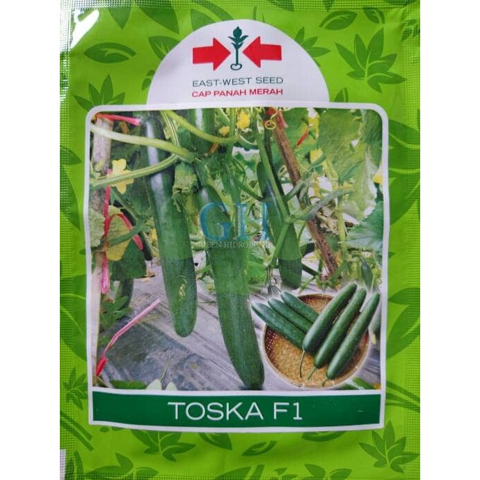 Benih Bibit TOSKA F1 Timun Jepang/Timun Hijau, by Cap Panah Merah