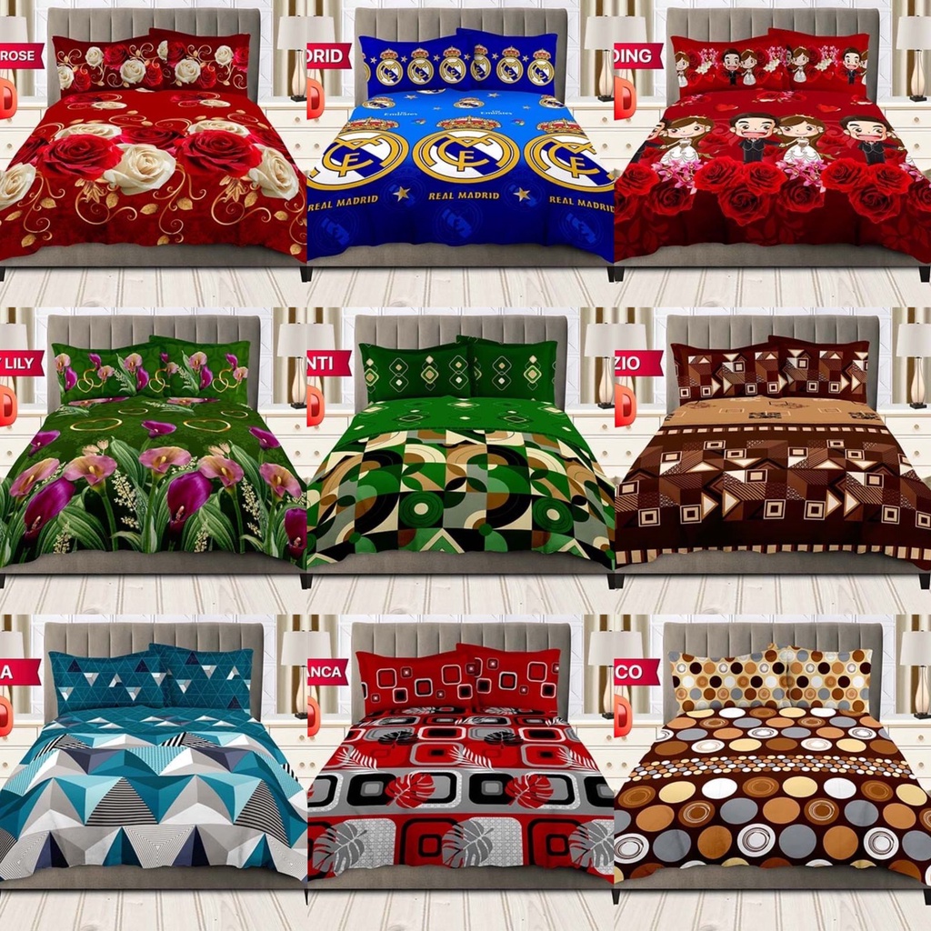 Sprei Bonita 180x200 - Wedding gift- queen king 160x200 disperse seperei motif