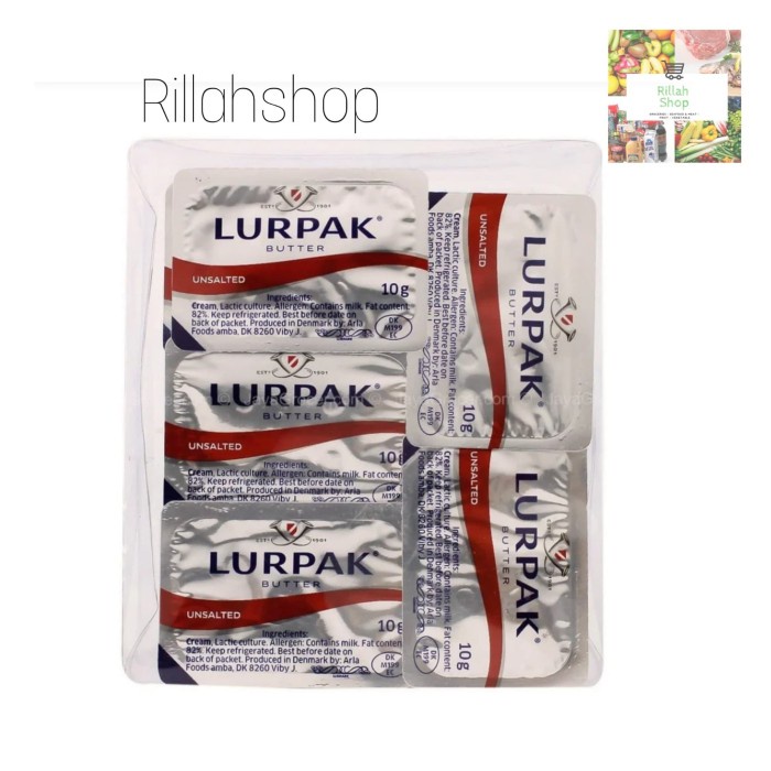 

Lurpak Unsalted Butter Mini Dish 10x10 Gr ( Mentega Tawar )