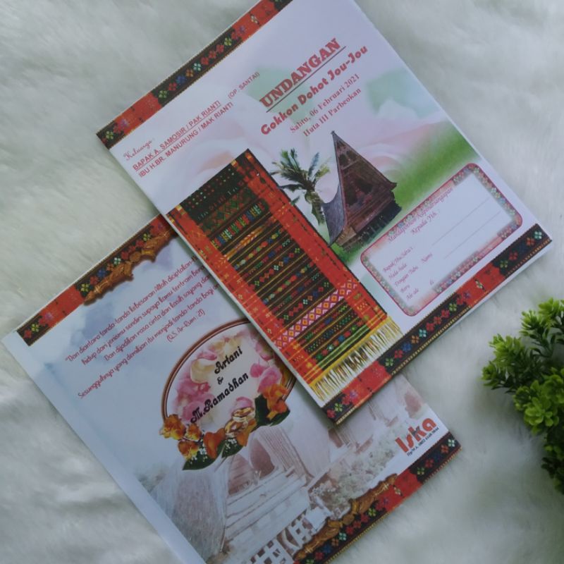 Cetak. Undangan Blanko Batak Toba Murah
