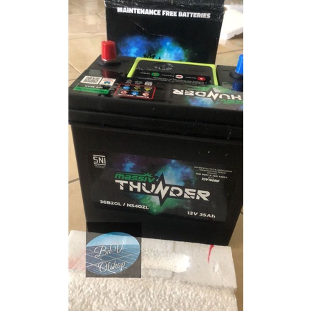 Aki MF Massive Thunder Ns40ZL kering 12v 32ah