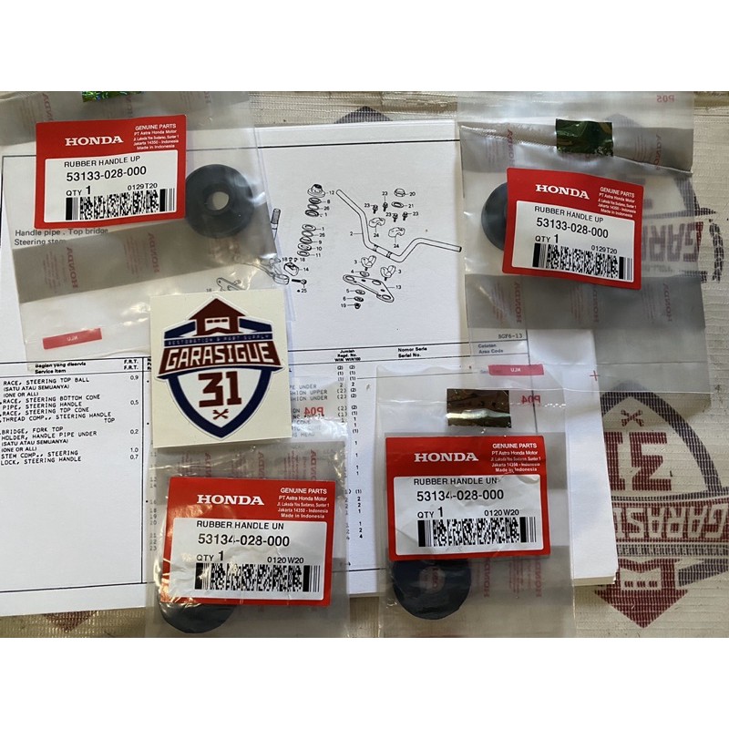 Karet ganjal ganjel stang stir honda win win100 win 100 ori original