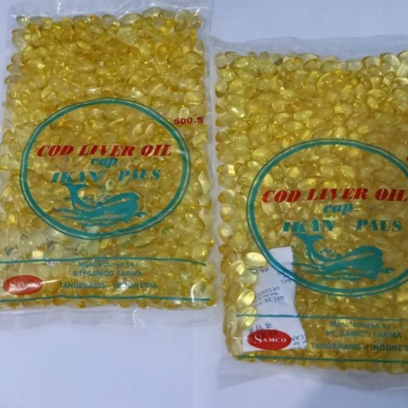 COD LIVER OIL 500 CAP MINYAK IKAN ISI 500 BIJI