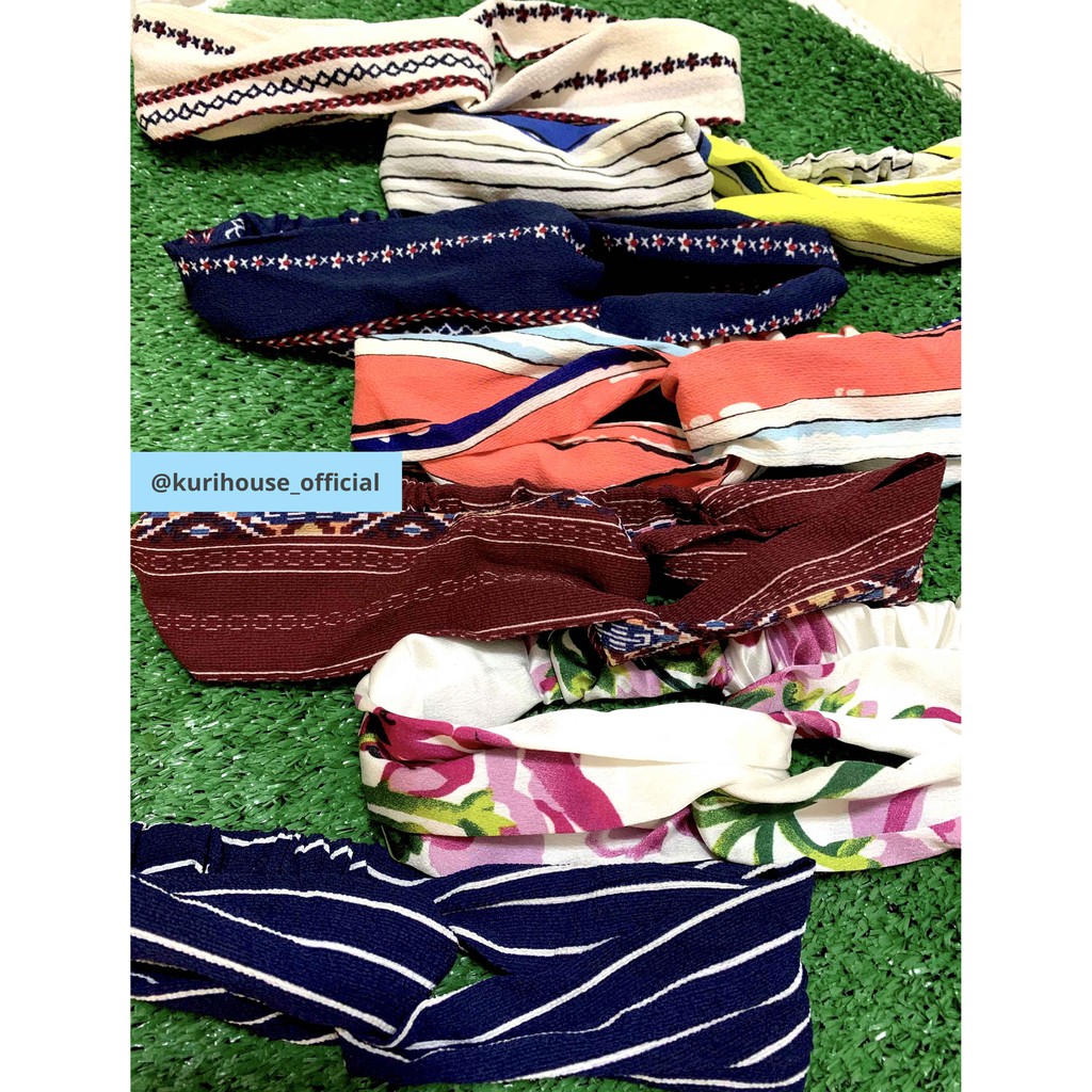 Bandana kain karet, p. 24 cm