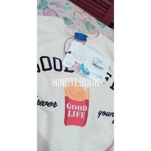 ROMANTIC CROWN GOOD LIFE SWEATER worn by Taehyung BTS