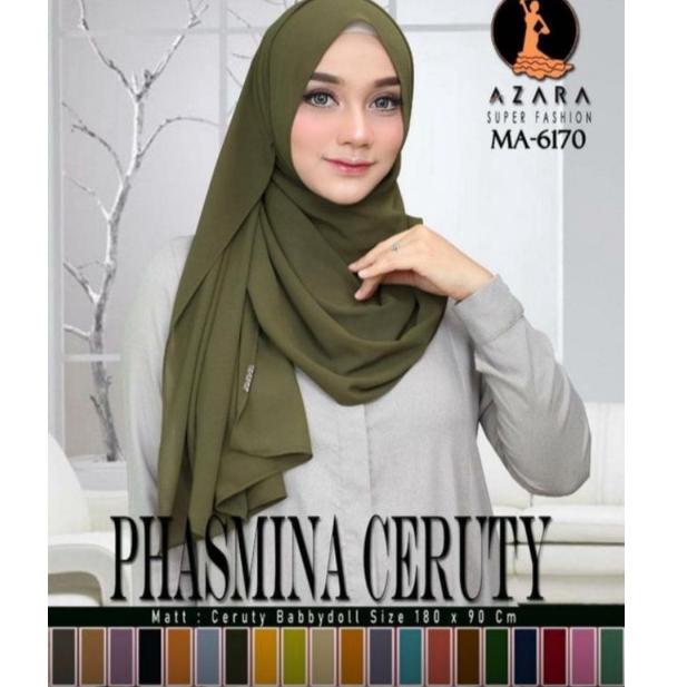 Re31au22w ▪ Pashmina Ceruty Uno Azara grosir pashmina ceruty babydoll tepi jahit