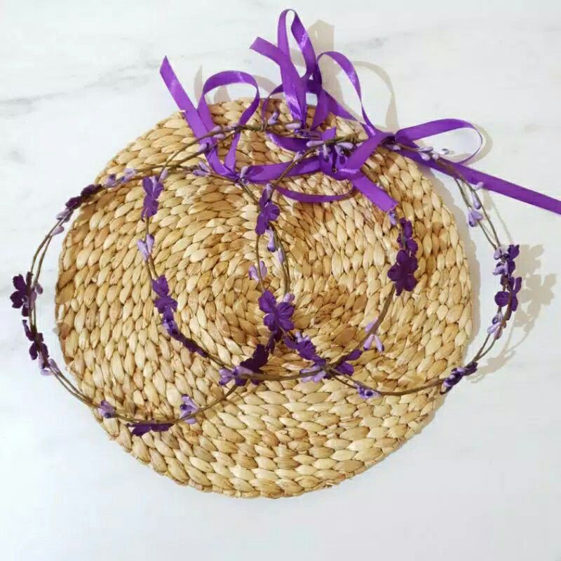 Flowercrown - Simple flower crown/ Mahkota bunga / Bandana bunga / headpiece / mahkota pengantin