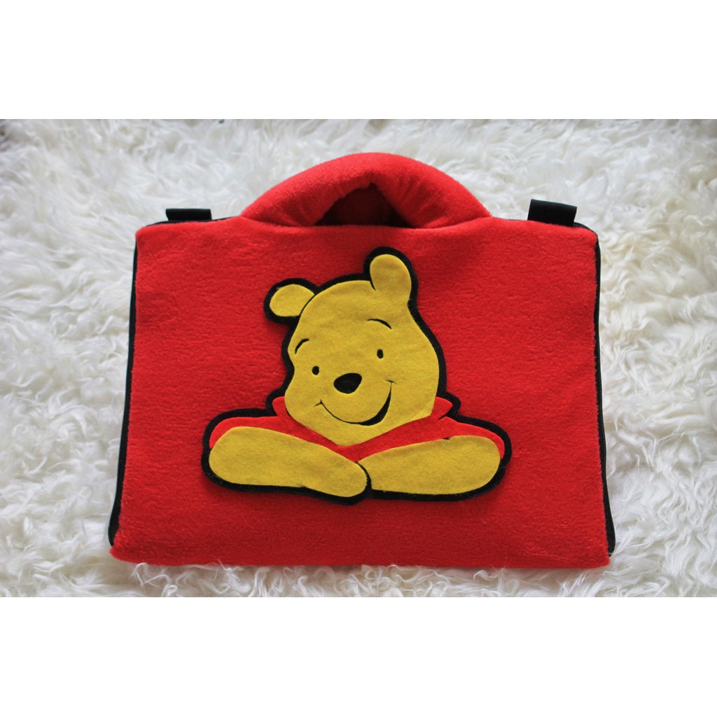  Tas  Laptop  Winnie The Pooh Merah dan Hitam 10 17  Inch  