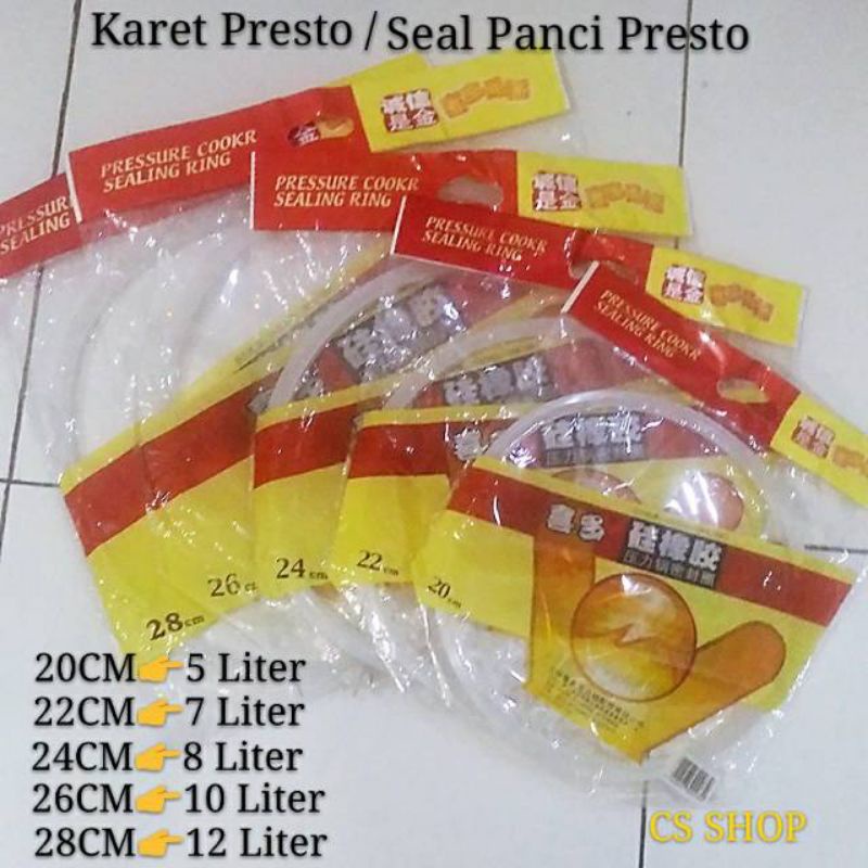 SEAL KARET PRESTO PANCI PRESSURE COOKER 18 20 22 24 26 28 30 32 CM 3 - 16 LITER