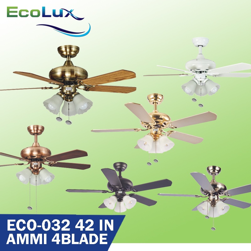 Kipas Angin Gantung / kipas angin lampu Ecolux tipe Eco-032 AMMI