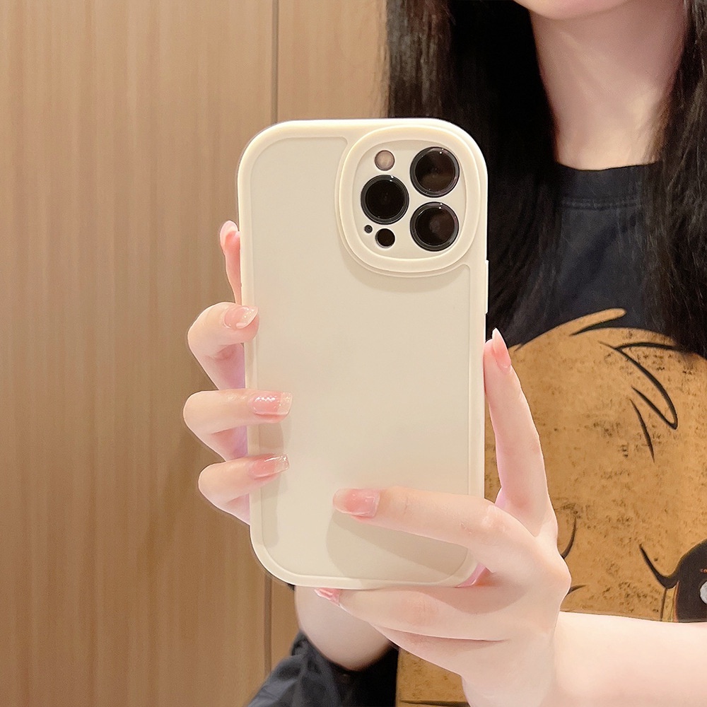 Ins Soft Case Silikon Warna Hitamputihbeige Untuk Iphone 14 PRO MAX