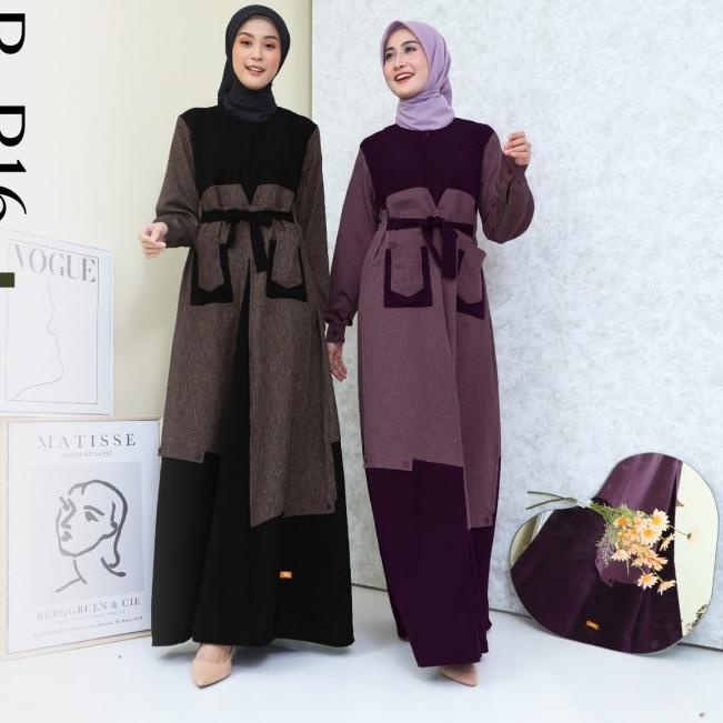 Modern.. PROMO GAMIS NIBRAS TERBARU NB B43 GAMIS MUSLIMAH NIBRAS DISKON