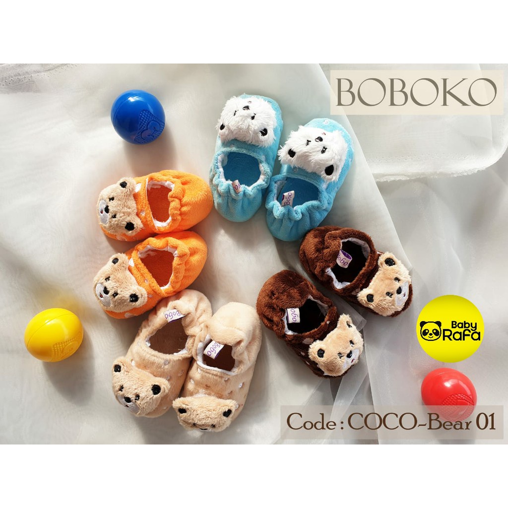 BOBOKO SEPATU BAYI KARAKTER BEAR