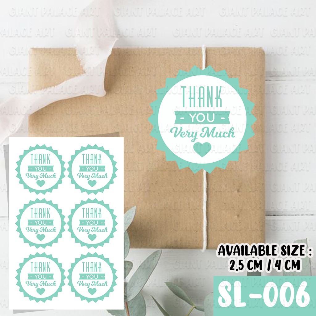 

[GIANT PALACE] 135 PCS LABEL PRODUK / THANKYOU STICKER / STICKER THANK YOU MURAH SL 006