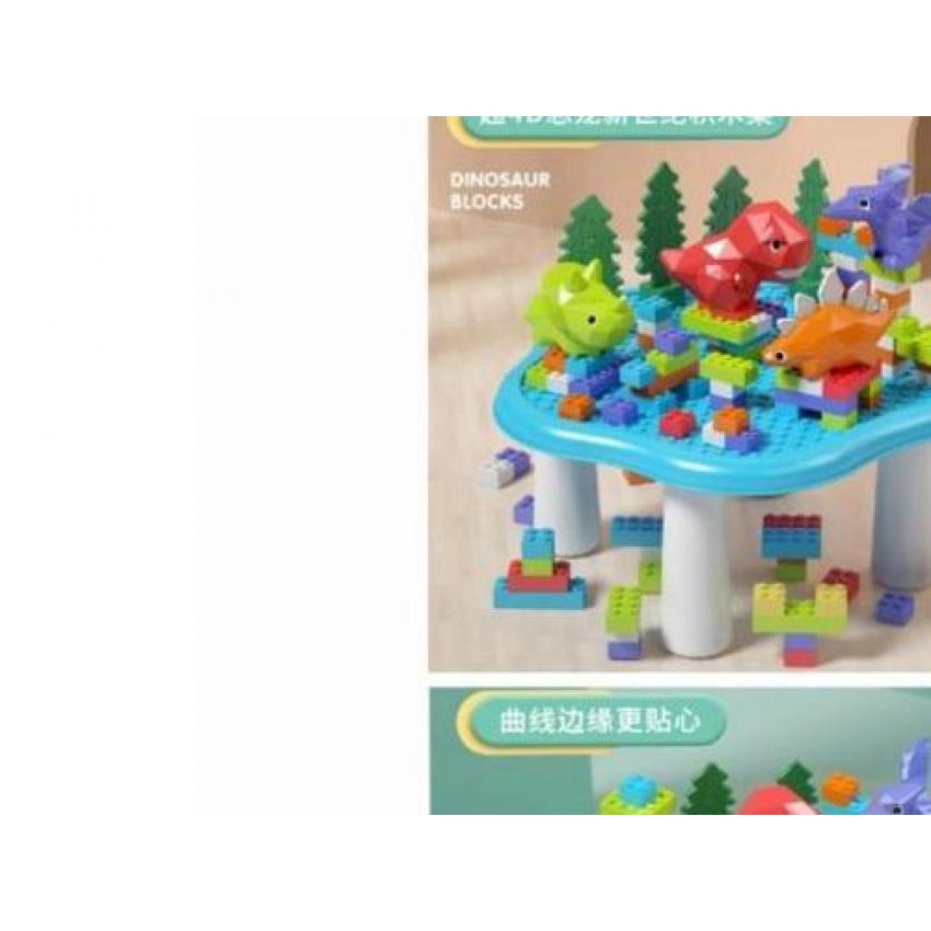 Mainan Lego Meja Theme Park, Lego Balok Susun Theme Park Set Meja - Lego Dino Blue