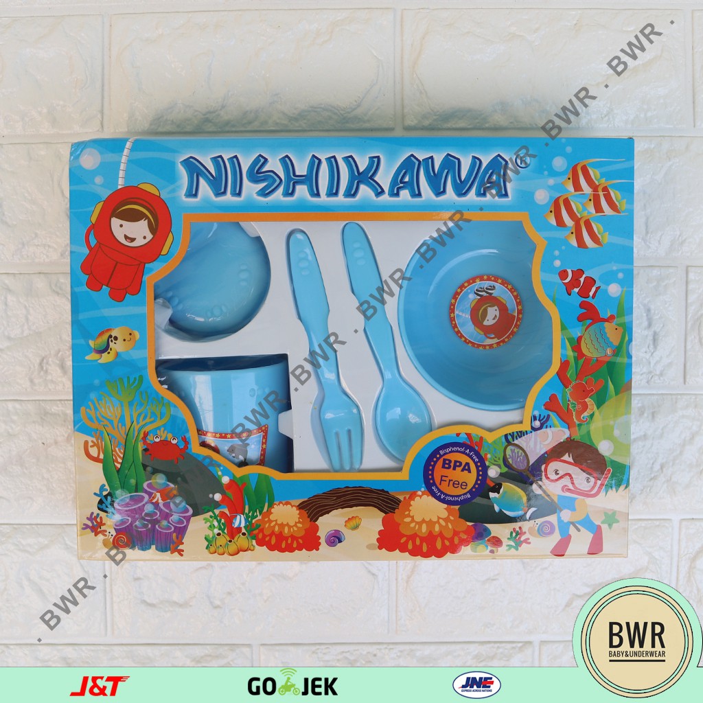 FEEDING SET NISHIKAWA | Ukuran S | Perlengkapan Makan Bayi Gift Set