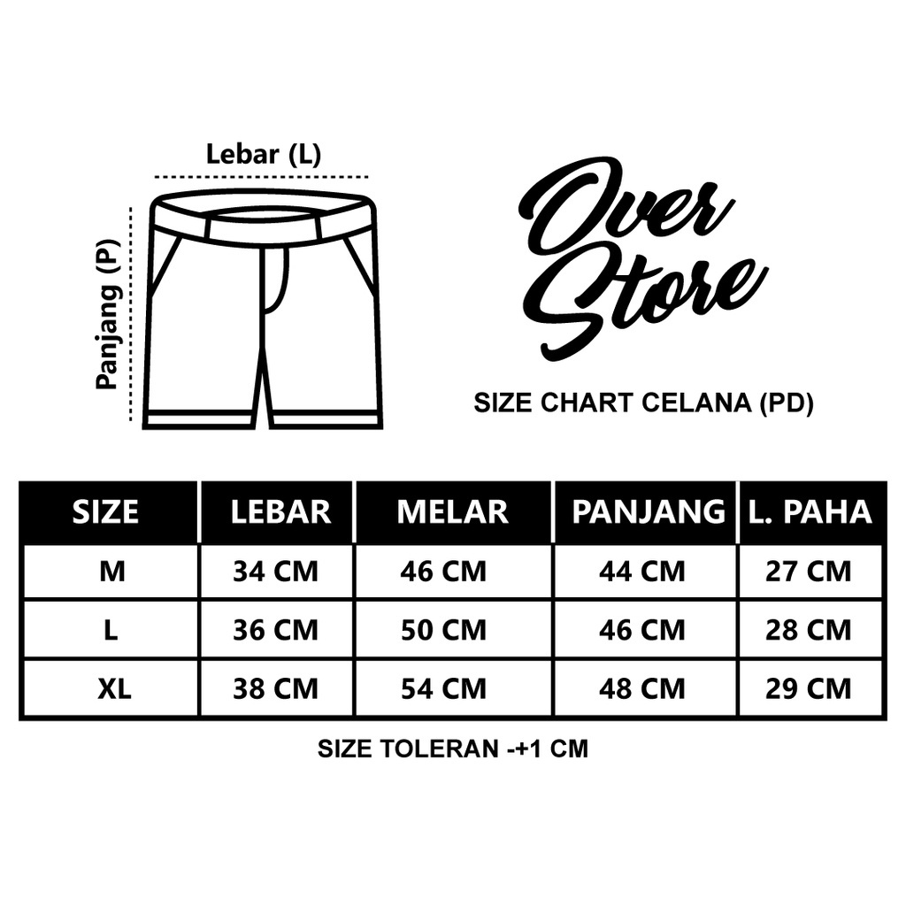 Kaos List /Sweatpant List kombinasi ( terpisah ) Kaos / Celana pendek