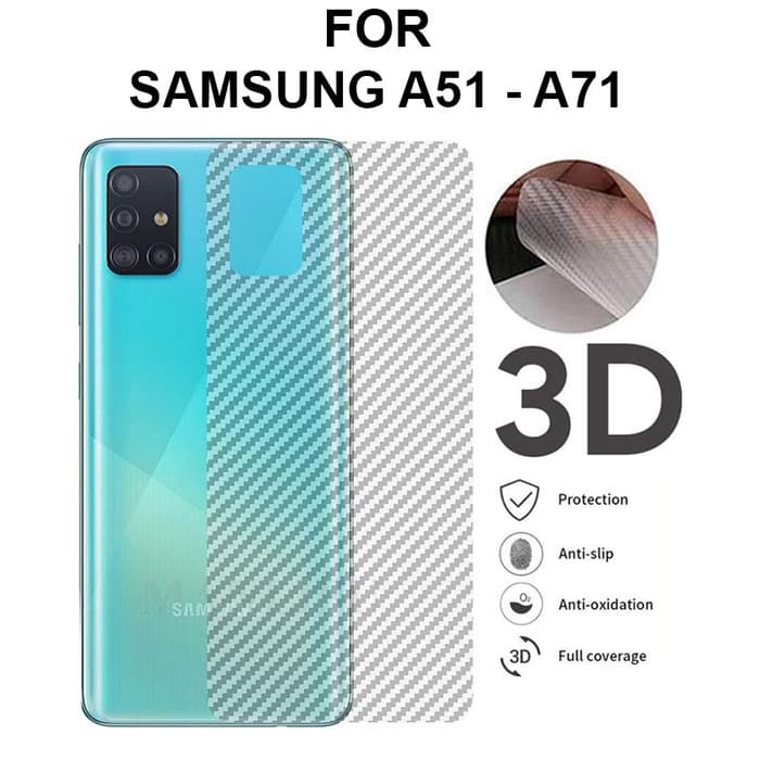 Back Skin Carbon Samsung A71 - Skin Carbon Samsung A71 New 2020