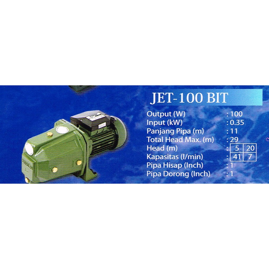 pompa air semi jet shimizu jet 100