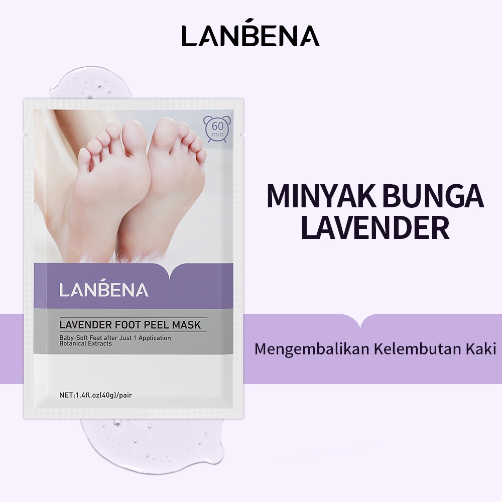 LANBENA Masker Kaki Lavender Foot Peeling Mask Foot Mask Remove Dead Skin Peeling Foot Care Peeling