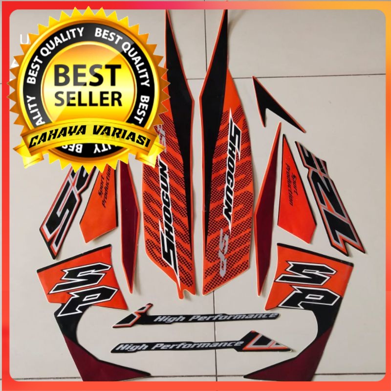 Striping Suzuki Shogun sp 125 r 2009 2010 Oren body standar terbaik