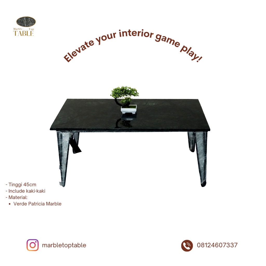 Coffee Table | Square Table Marble | Meja Marmer | Verde Patricia