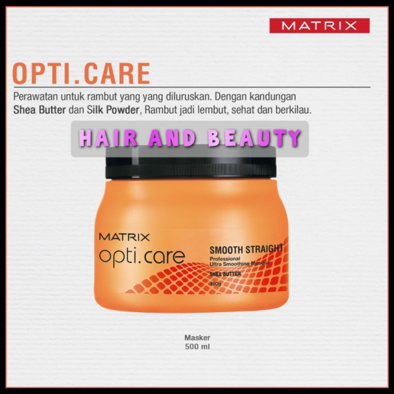 Matrix Opticare Mask 500ml / Masker Rambut Setelah Smoothing