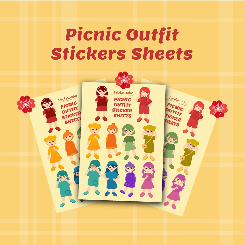 

Stickers outfit / Deco Stickers / Sticker Journalling /Scrabook Stickers