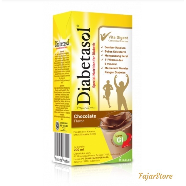 DIABETASOL UHT Coklat 200 ml