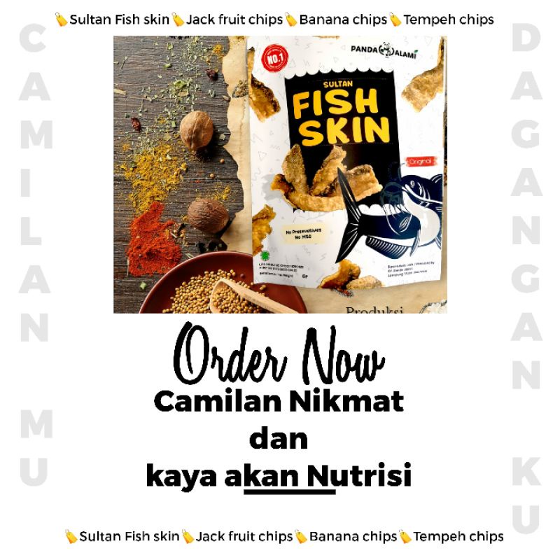 

Oleh-oleh keripik. Fish Skin chips keripik kulit ikan 70gram ( kulit ikan patin )