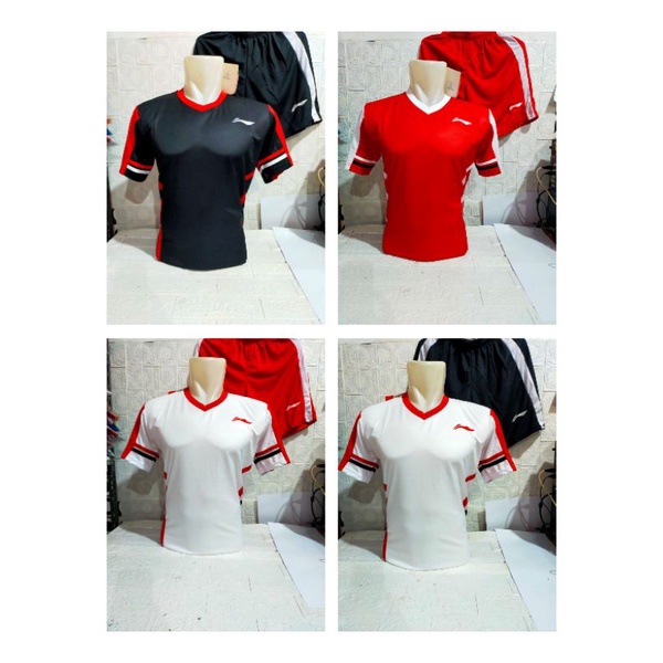 BAJU BADMINTON DEWASA/ SETELAN BADMINTON L159P JERSEY BULUTANGKIS