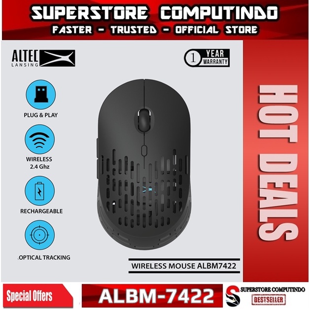 Mouse Wireless Altec Lansing ALBM-7422 Black | Altec ALBM7422 Black