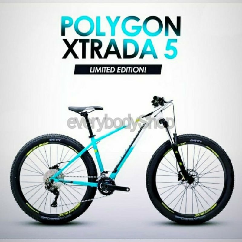 SEPEDA MTB GOWES POLYGON XTRADA 5 X5 LE LIMITED EDITION UKURAN 27.5 SIZE S M PUTIH TOSCA